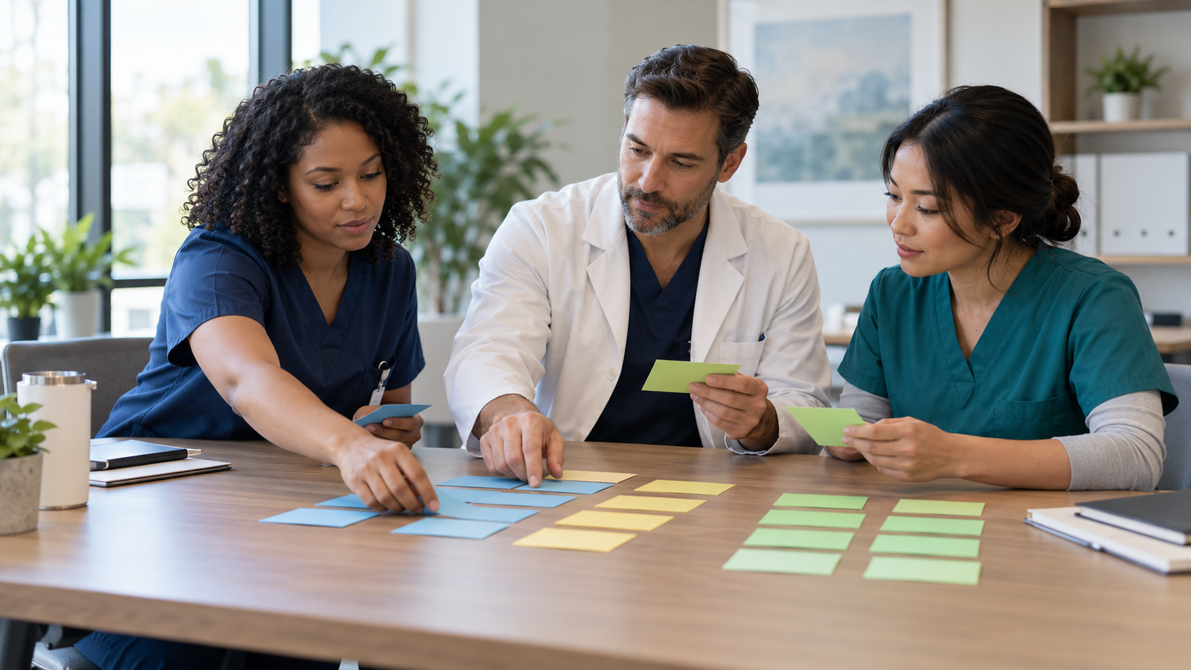 Specialty-practice team organizing patient messages into clear work priorities